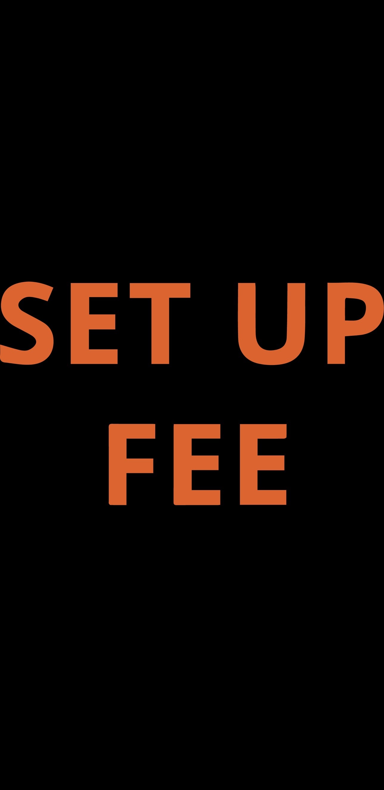 ONE OFF SET UP FEE PER DESIGN